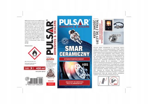 SMAR CERAMICZNY DO HAMULCÓW ŚRUB PULSAR SPRAY PRZECIWZAPIECZENIOWY 400 ml na Arena.pl