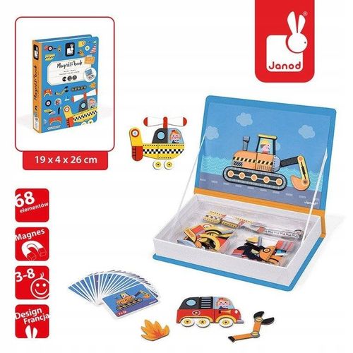 Magnetyczna układanka Pojazdy Magnetibook, Janod na Arena.pl