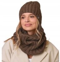 Komplet Damski Zimowy CZAPKA KOMIN ciepły ZESTAW gruby polski producent Be4