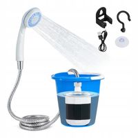 PRYSZNIC TURYSTYCZNY USB KEMPINGOWY 2200 mAh PRZENOŚNY POMPA