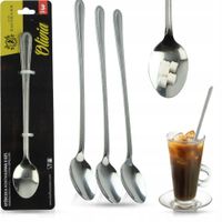 ZESTAW ŁYŻECZEK KOKTAJLOWYCH 3 szt. DO DRINKÓW DESERÓW MROŻONEJ KAWY