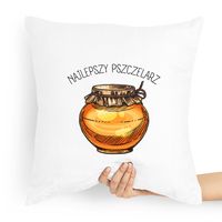 Poduszka Prezent Dla Pszczelarza Najlepszy Z Nadrukiem Ze Zdjęciem