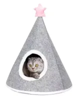 Namiot dla kota filcowe tipi Apache 50x63cm z ozdobną gwiazdką