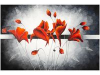 OBRAZ ROZDMUCHANE CZERWONE PĄKI MAKÓW