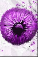 100 70CM OBRAZ PŁÓTNO FIOLETOWE DMUCHAWCE PŁÓTNO RAMA