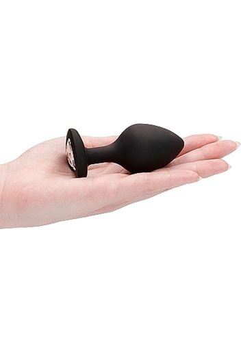 diamond heart butt plug - large - black na Arena.pl
