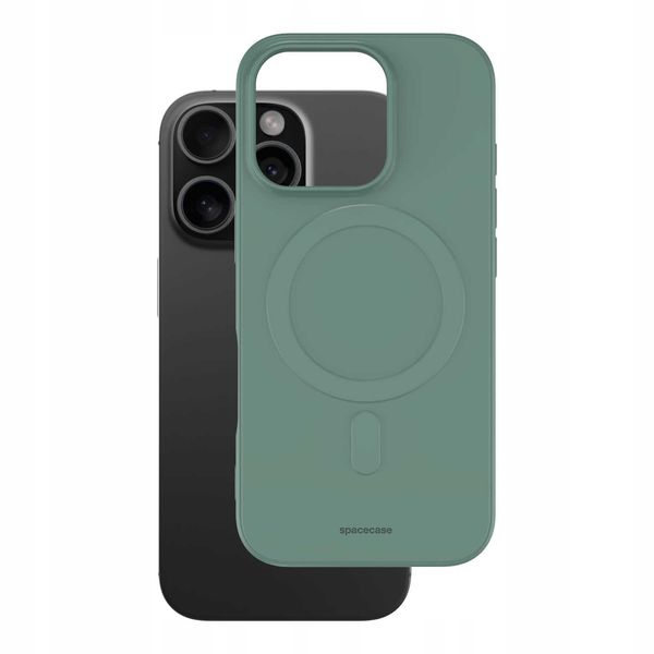 Spacecase Silicone Magnetic Case Iphone 16 Pro Dark Green zdjęcie 2