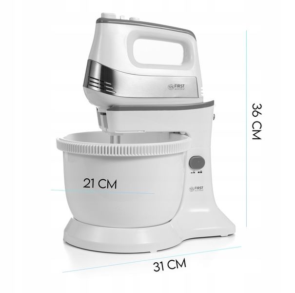 MIKSER KUCHENNY Z MISĄ OBROTOWĄ RĘCZNY FIRST AUSTRIA 500W zdjęcie 6