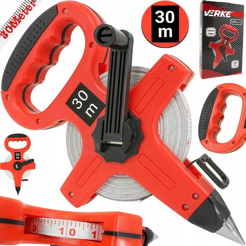 MIARA TAŚMA MIERNICZA METRÓWKA TAŚMOWA ZWIJANA MIARKA Z UCHWYTEM na Arena.pl