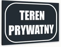 Tabliczka znak informacyjny 40x30 Antracyt TEREN PRYWATNY Aluminiowa