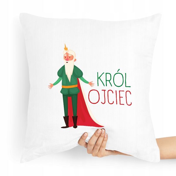 Poduszka Prezent Dla Taty Ojca Król Ojciec Z Nadrukiem Ze Zdjęciem zdjęcie 1