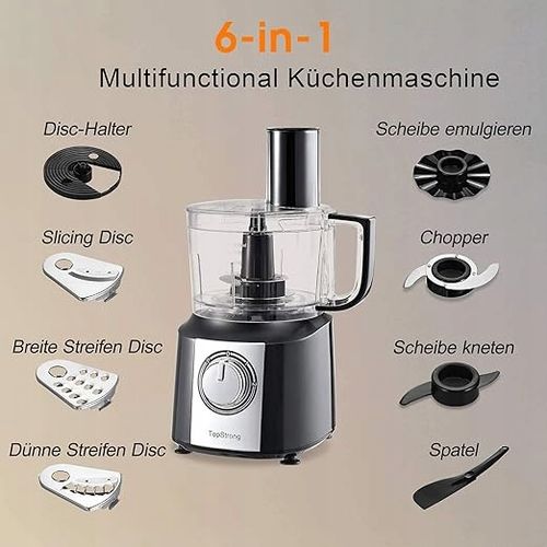 Robot kuchenny siekacz TopStrong FP201A 800 W czarny regulacja obrotów na Arena.pl