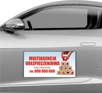 MAGNES na samochód auto MATA MAGNETYCZNA REKLAMA 30x60 CM MULTIAGENCJA