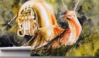 Fototapeta ŚLIMAK Z TRĄBĄ MUZYCZNĄ 390x280