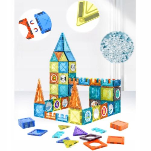 KLOCKI MAGNETYCZNE DLA DZIECKA 3D EDUKACYJNE DUŻE SMART TOR KULKOWY 138EL na Arena.pl