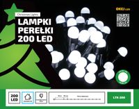 Lampki choinkowe perełki LTK-200/X LED WW 20m OKEJ-LUX