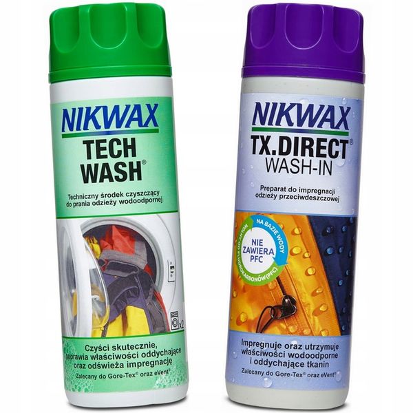 Zestaw Nikwax Tech Wash+TX Direct Wash-In 2x300ml zdjęcie 1
