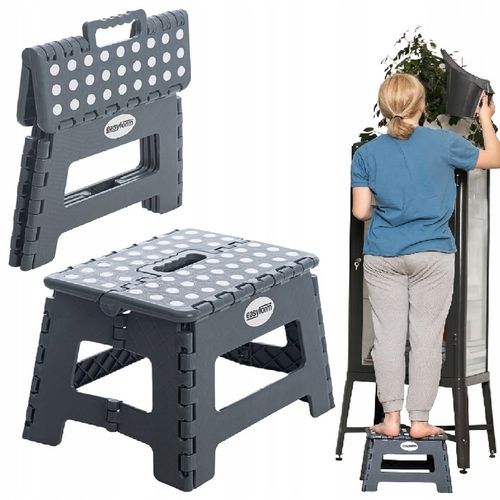 Taboret składany stołek podnóżek antypoślizgowy szary Easyform 22cm na Arena.pl