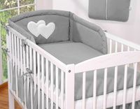 Pościel 3-cz 135x100 - Serduszka antracyt