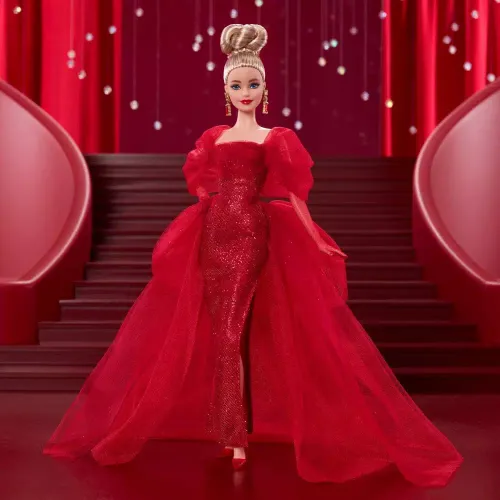 Barbie. Mattel 80th Anniversary Lalka kolekcjonerska w czerwonej sukni na Arena.pl
