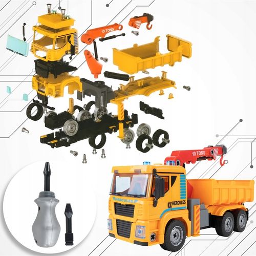 DZWIG AUTO DO SKRĘCANIA MONTAŻU MAŁY MAJSTERKOWICZ W WALIZCE DLA DZIECI na Arena.pl