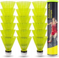 2 x 18x LOTKI DO BADMINTONA PLASTIKOWE ZESTAW PUDEŁKO WYTRZYMAŁE 7cm DO OGR