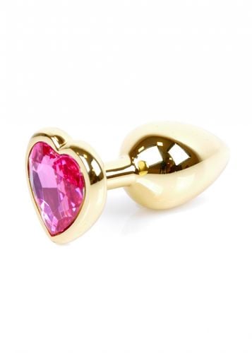 plug jewellery gold  heart plug  pink na Arena.pl