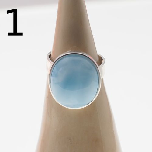 Pierścionek regulowany - owalny Larimar w srebrze 1 na Arena.pl