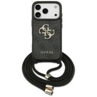 Etui Guess 4G Big Logo Cord Stap Crossbody do iPhone 17 Pro czarny