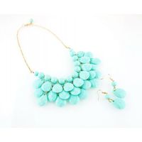 naszyjnik kolia łezki geometria z kolczykami n212