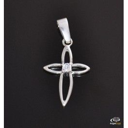 SREBRNY KRZYŻYK Z CYRKONIĄ PRÓBA SREBRA 925 na Arena.pl