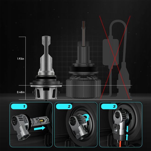 ŻARÓWKI LED HB4 QERK 1 DO 1 WIĘCEJ ŚWIATŁA CAN RETROFIT IDEALNIE DOPASOWANE zdjęcie 4