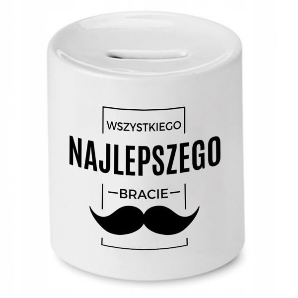 Skarbonka Dla Brata Wszystkiego Najlepszego Bracie Z Nadrukiem Ze Zdjęciem zdjęcie 1