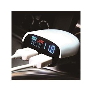 ŁADOWARKA USB DO ZAPALNICZKI Z WOLTOMIERZEM 12/24 alarm voltomierz 18-30V na Arena.pl