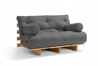 Sofa Futon Latex 120x200 cm z funkcją spania SZ02 + komplet poduszek