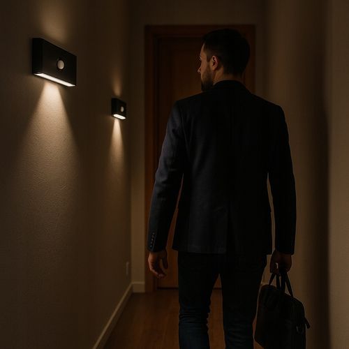 Lampka nocna z Czujnikiem Ruchu na akumulator samoprzylepna na ścianę na Arena.pl