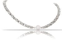 naszyjnik o splocie królewskim z perłą (c23/zim/86ag)