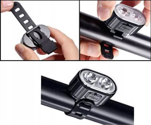 ZESTAW LAMPEK ROWEROWYCH LAMPKI DO ROWERU LAMPKA PRZÓD I TYŁ USB KOMPLET na Arena.pl