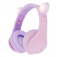 Prezent dla dziecka Słuchawki DLA DZIECI PowerLocus KIDS CAT bluetooth róż