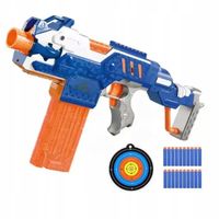 Pistolet Zabawkowy na Miękkie Strzałki z tarczą + 20 strzałek +8 lat