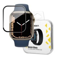 hybrydowe szkło ochronne do apple watch 7/8/9 41mm watch glass czarny