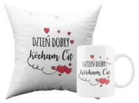 KUBEK PODUSZKA PREZENT DLA FACETA DZIEWCZYNY MĘŻA ŻONY ZESTAW PARY KOMPLET