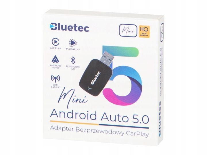 BEZPRZEWODOWY ADAPTER MODUŁ CARPLAY ANDROID AUTO WIFI BLUETOOTH 5.0 zdjęcie 8