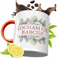 Kubek Pomarańczowy Dla Babci Dzień Babci Prezent Z Nadrukiem Ze Zdjęciem