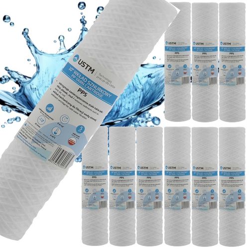 10x FILTR DO WODY WKŁAD 10 SZNURKOWY 5 MIKRON USTM na Arena.pl