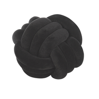 Poduszka dekoracyjna supeł 30 x 30 cm czarna MALNI