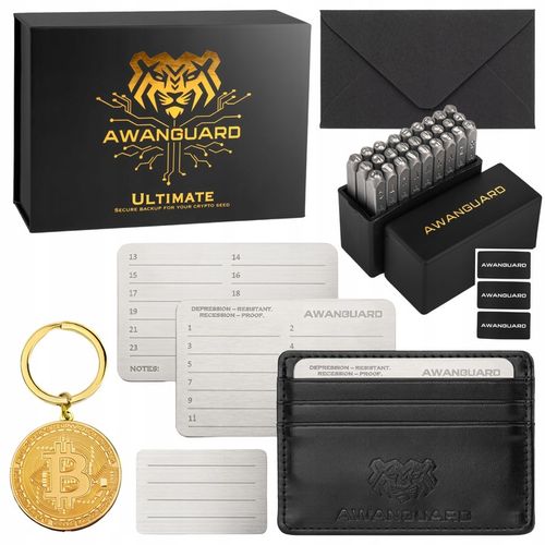 Zimny Portfel Kryptowalut AWANGUARD Ultimate 3x24 SEED Phrase Crypto Backup na Arena.pl