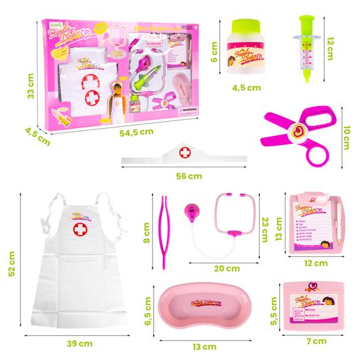 Zestaw Lekarski Doktor z Fartuchem Stetoskop Akcesoria Lekarskie dla Dzieci na Arena.pl