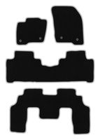 Dywaniki welurowe CARLUX-SILVER Ford S-MAX MK2 7os. czarne/srebrne
