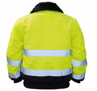 KURTKA ROBOCZA OCIEPLANA zimowa ODBLASKOWA OSTRZEGAWCZA 3w1 ODPINANE RĘKAWY